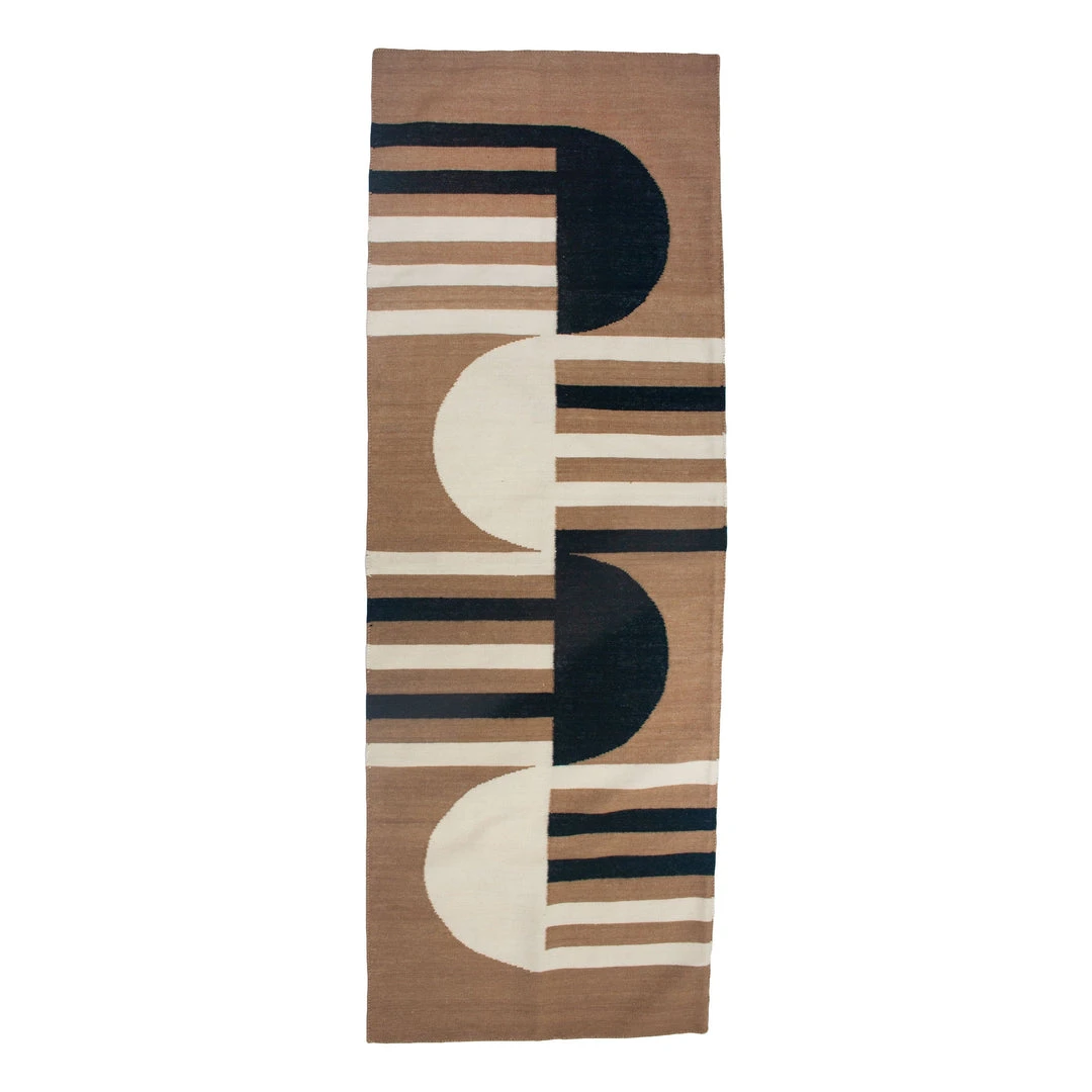 Leah Singh Luna Mod Wool Rug - Black Home Goods Leah Singh Luna Mod Wool Rug - Black Home Goods