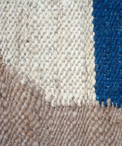 Leah Singh Margeaux Circle Jute Rug - Blue + White Home Goods