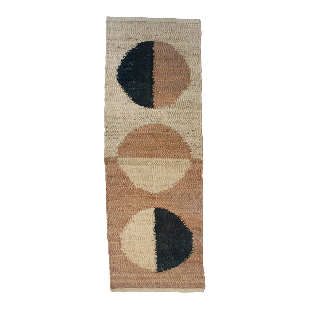 Leah Singh Margeaux Moon Jute Runner Rug - Black Home Goods Leah Singh Margeaux Moon Jute Runner Rug - Black Home Goods