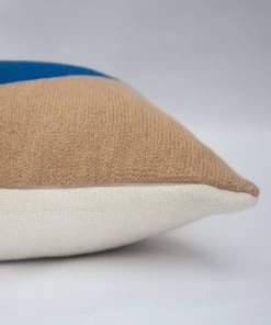 Leah Singh Marianne Circle Wool Throw Pillow Cover - Blue