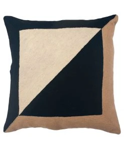 Leah Singh Marianne Square Wool Throw Pillow Cover - Black Home Goods