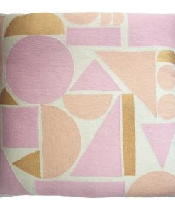 Leah Singh Melanie Wool Floor Pillow Cover - Pink + Blush