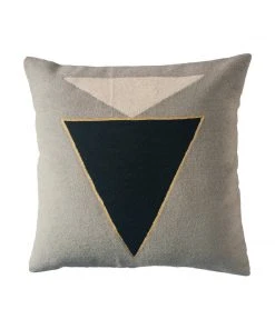 Leah Singh Midnight Jewel Wool Throw Pillow Cover - Gray Home Goods