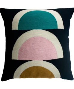 Leah Singh Viola Wool Throw Pillow Cover - Black Home Goods