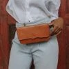 Purse & Clutch Leather Belt Bag - Russet Brown