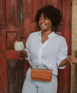 Purse & Clutch Leather Belt Bag - Russet Brown 1 Purse & Clutch Leather Belt Bag - Russet Brown