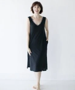 Leena & Lu BIPOC Owned Pima Long Dress - Black