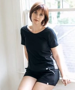 Leena & Lu Pima Short Sleeve Tee - Black BIPOC Owned 4 Leena & Lu Pima Short Sleeve Tee - Black BIPOC Owned