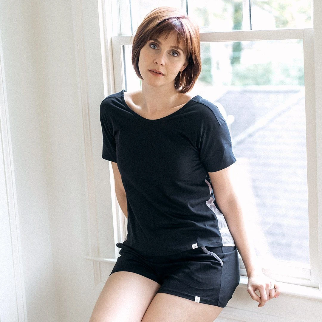 Leena & Lu Pima Short Sleeve Tee - Black BIPOC Owned Leena & Lu Pima Short Sleeve Tee - Black BIPOC Owned