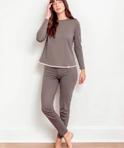 Leena & Lu Best Sellers Pima Long Sleeve And Pants Pajama Set 2 Leena & Lu Best Sellers Pima Long Sleeve And Pants Pajama Set