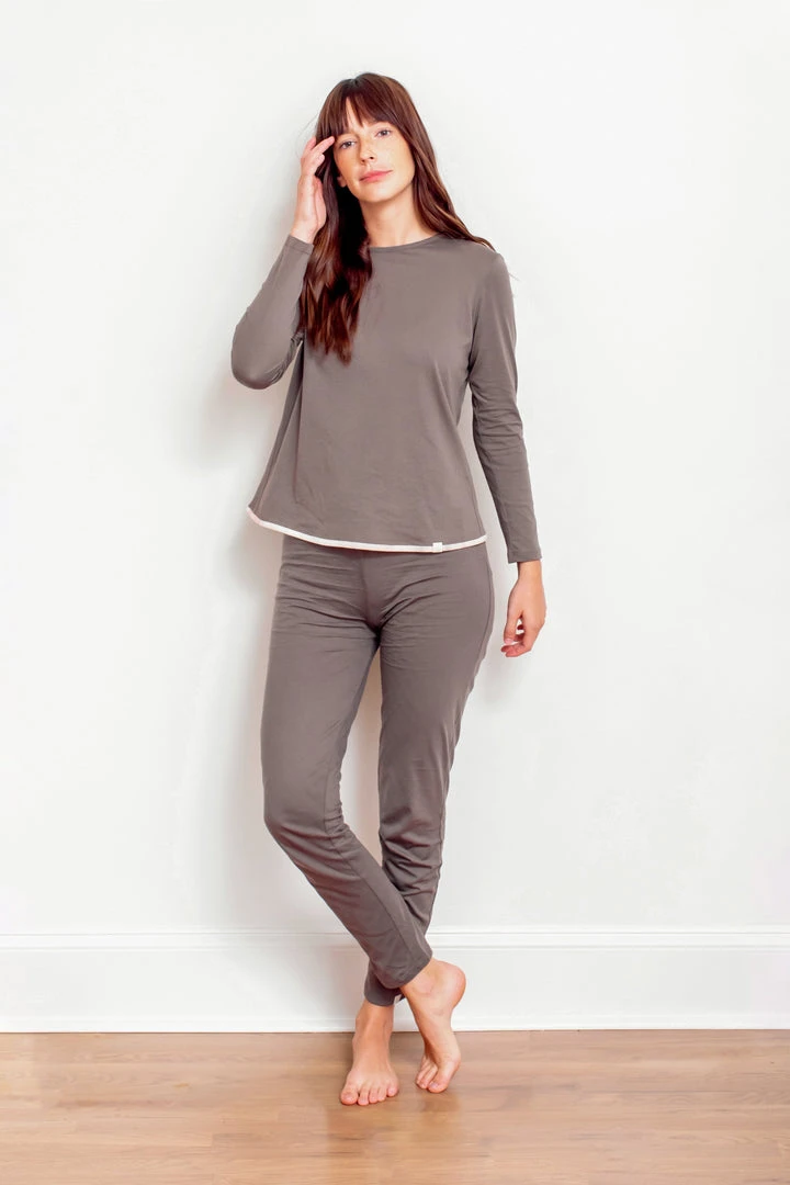Leena & Lu Best Sellers Pima Long Sleeve And Pants Pajama Set Leena & Lu Best Sellers Pima Long Sleeve And Pants Pajama Set