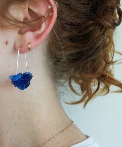 Giulia Letzi + META Jewelry Leona Upcycled Drop Earrings - Deep Blue 3 Giulia Letzi + META Jewelry Leona Upcycled Drop Earrings - Deep Blue