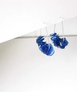 Giulia Letzi + META Jewelry Leona Upcycled Drop Earrings - Deep Blue 2 Giulia Letzi + META Jewelry Leona Upcycled Drop Earrings - Deep Blue