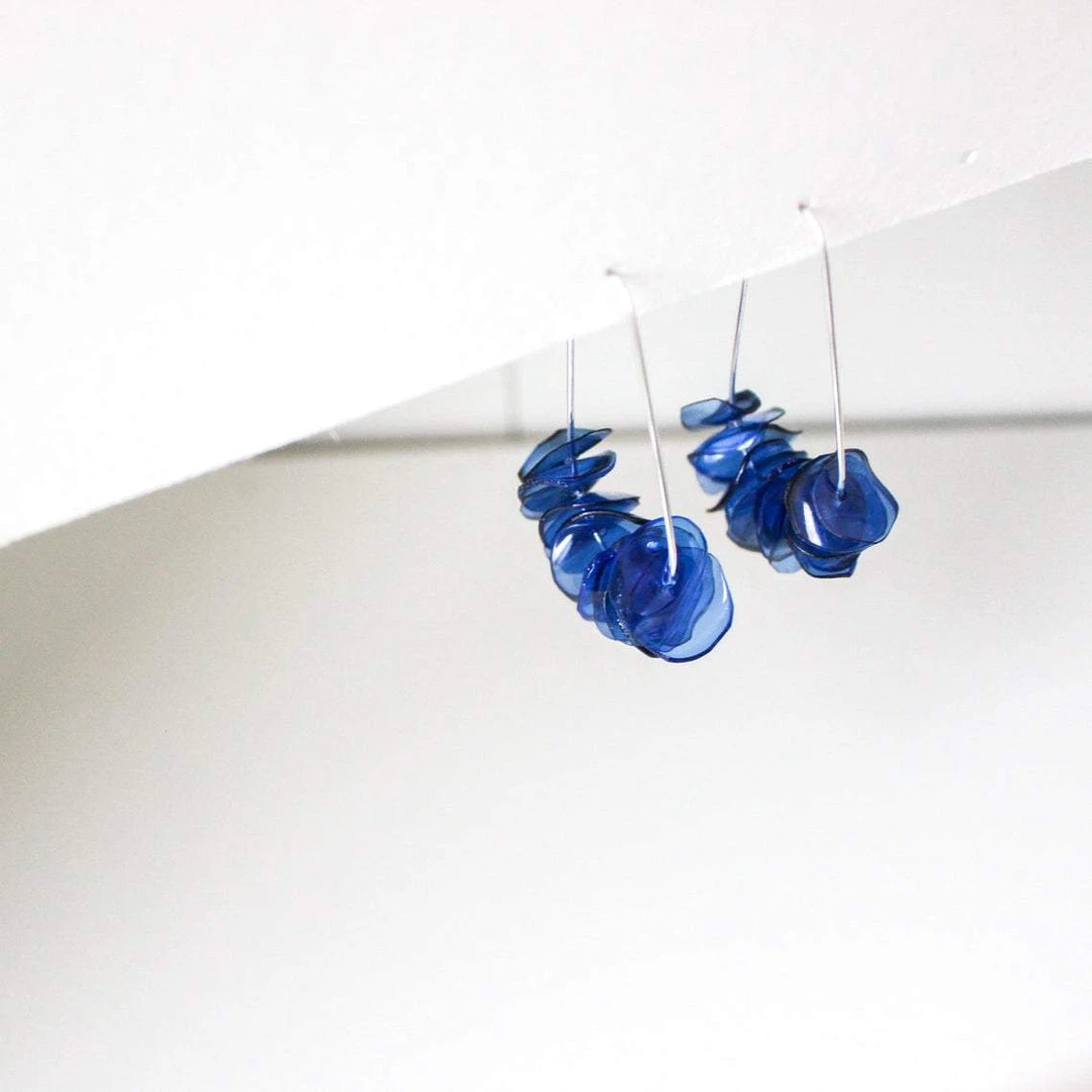 Giulia Letzi + META Jewelry Leona Upcycled Drop Earrings - Deep Blue Giulia Letzi + META Jewelry Leona Upcycled Drop Earrings - Deep Blue