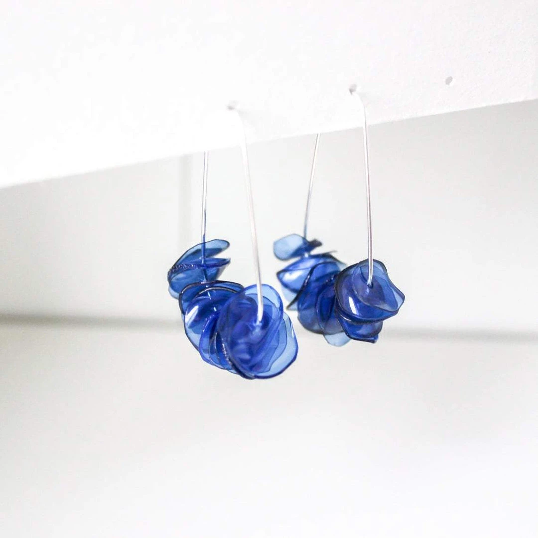 Giulia Letzi + META Jewelry Leona Upcycled Drop Earrings - Deep Blue Giulia Letzi + META Jewelry Leona Upcycled Drop Earrings - Deep Blue