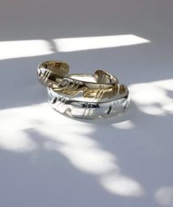 L.Greenwalt Jewelry Abstract Monstera Cuff