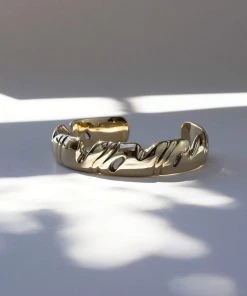 L.Greenwalt Jewelry Abstract Monstera Cuff