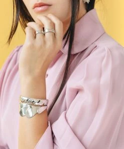 L.Greenwalt Jewelry Abstract Monstera Cuff