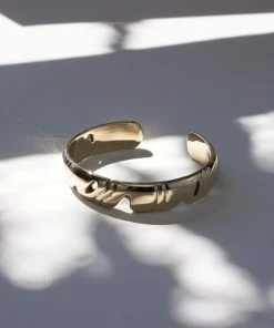 L.Greenwalt Jewelry Abstract Monstera Cuff