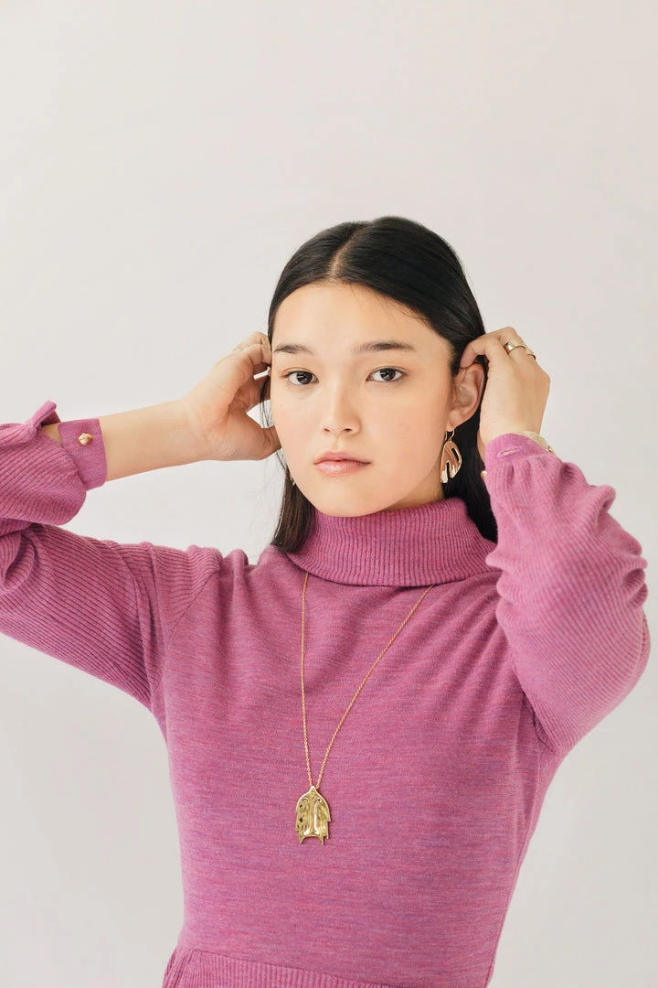 L.Greenwalt Jewelry Abstract Monstera Earrings Special Occasion L.Greenwalt Jewelry Abstract Monstera Earrings Special Occasion