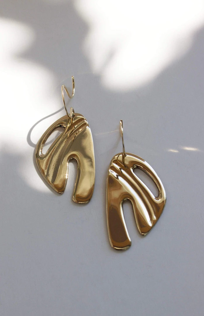L.Greenwalt Jewelry Abstract Monstera Earrings Special Occasion L.Greenwalt Jewelry Abstract Monstera Earrings Special Occasion