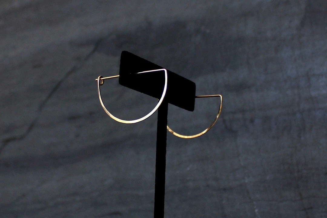 L.Greenwalt Jewelry Crescent Hoop Earrings Best Sellers L.Greenwalt Jewelry Crescent Hoop Earrings Best Sellers