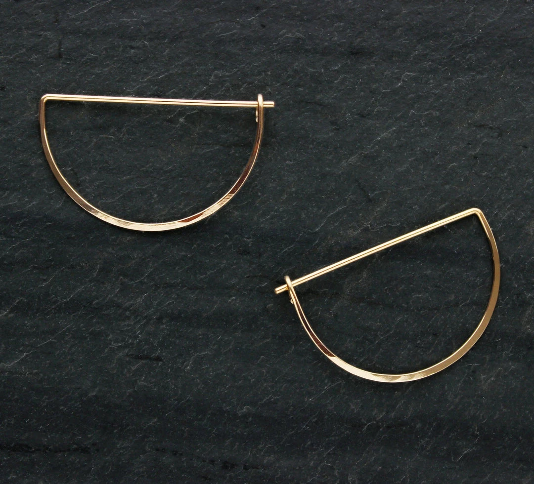 L.Greenwalt Jewelry Crescent Hoop Earrings Best Sellers L.Greenwalt Jewelry Crescent Hoop Earrings Best Sellers