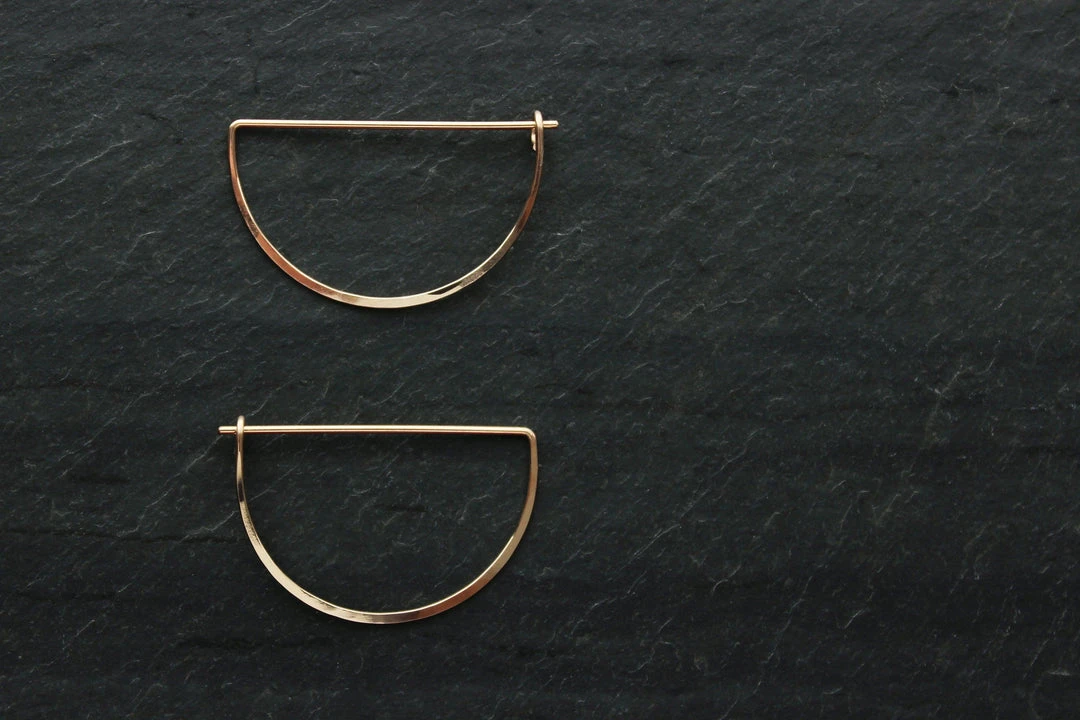 L.Greenwalt Jewelry Crescent Hoop Earrings Best Sellers L.Greenwalt Jewelry Crescent Hoop Earrings Best Sellers