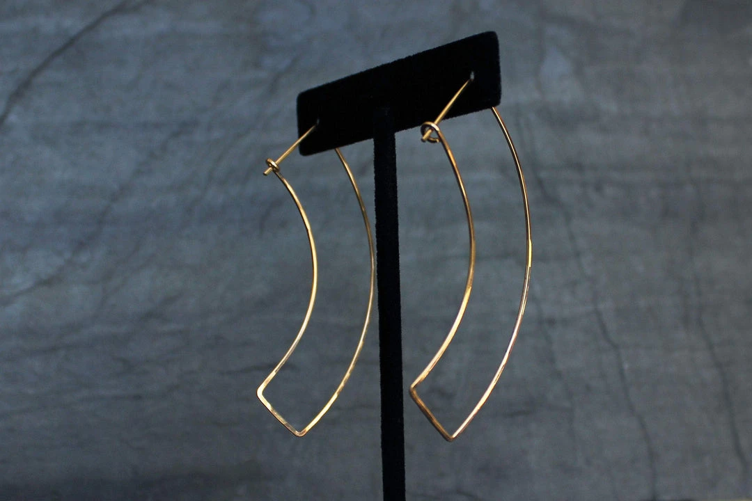 L.Greenwalt Jewelry Curve Gold Earrings L.Greenwalt Jewelry Curve Gold Earrings