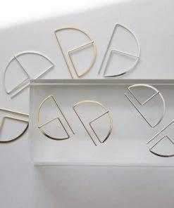 L.Greenwalt Jewelry Streamline Round Profile Earrings