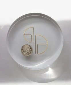 L.Greenwalt Jewelry Streamline Round Profile Earrings