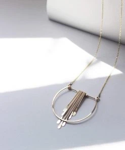 L.Greenwalt Jewelry Handcrafted Crescent Cascade Necklace