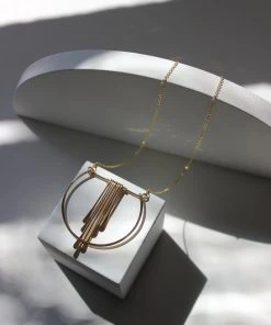 L.Greenwalt Jewelry Handcrafted Crescent Cascade Necklace