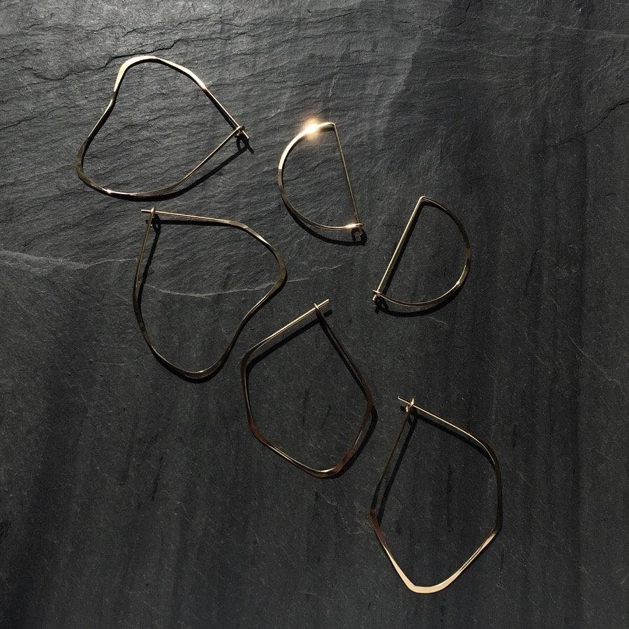 L.Greenwalt Jewelry Best Sellers Facet Hoop Earrings L.Greenwalt Jewelry Best Sellers Facet Hoop Earrings