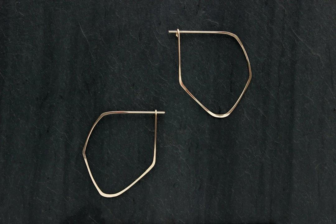L.Greenwalt Jewelry Best Sellers Facet Hoop Earrings L.Greenwalt Jewelry Best Sellers Facet Hoop Earrings