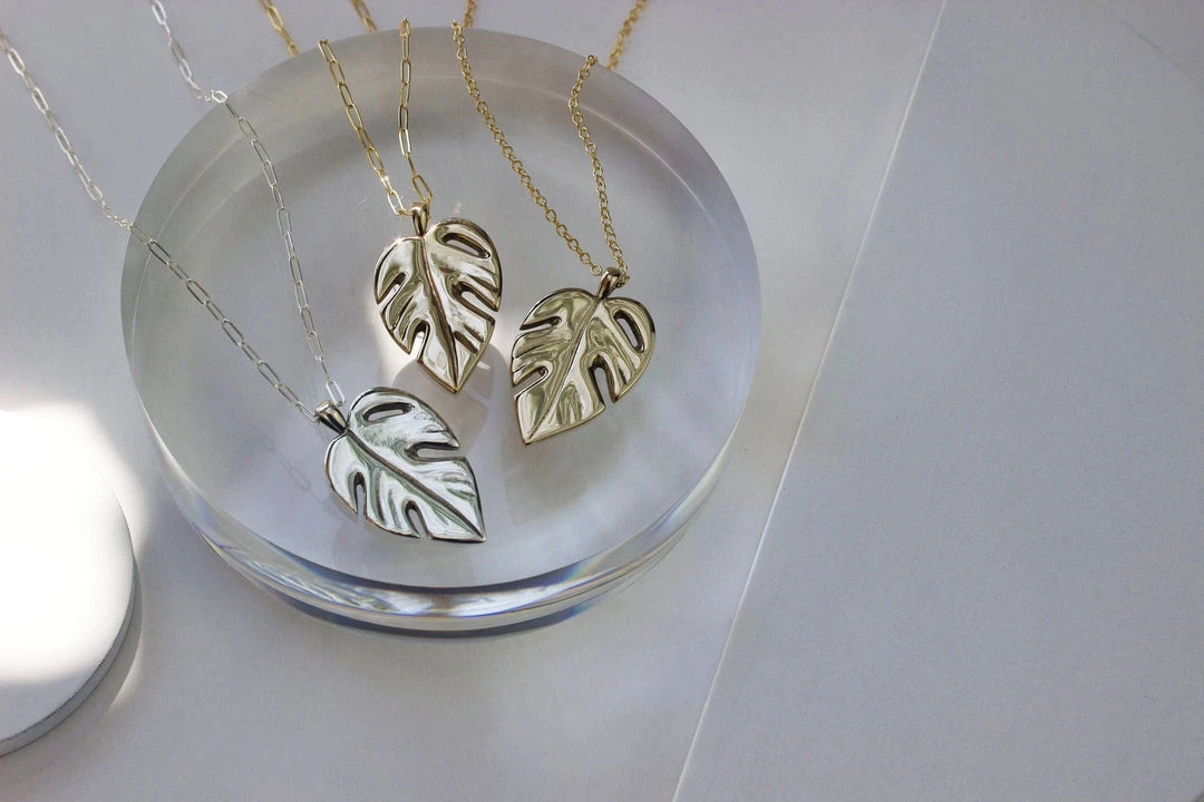 L.Greenwalt Jewelry Best Sellers Monstera Necklace L.Greenwalt Jewelry Best Sellers Monstera Necklace