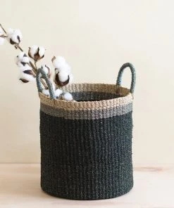 LIKHÂ Black Floor Basket With Handles Home Goods