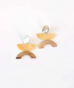 LIKHÂ Long Mother Of Pearl Geometric Earrings Special Occasion