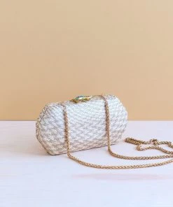 LIKHÂ Dusty Rose Houndstooth Clutch Accessories