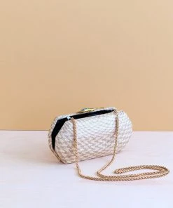 LIKHÂ Dusty Rose Houndstooth Clutch Accessories