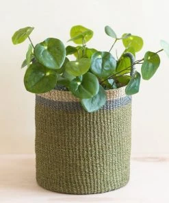 LIKHÂ Home Goods Olive Floor Basket With Handles