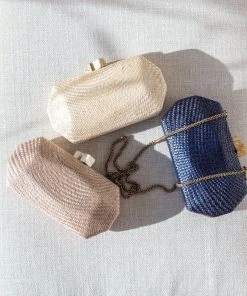 LIKHÂ White Woven Clutch Accessories