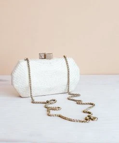 LIKHÂ White Woven Clutch Accessories