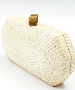 LIKHÂ White Woven Clutch Accessories