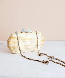 LIKHÂ Yellow Shibori Pattern Clutch