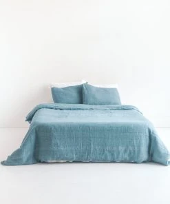 Creative Women Denim Blue Linen Duvet Set Home Goods