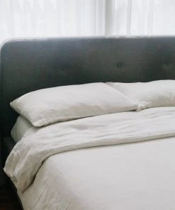 Creative Women Home Goods Natural Chambray Linen Duvet Cover Set