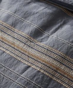 Coyuchi Home Goods Lobos Duvet Cover - Azure / Indigo