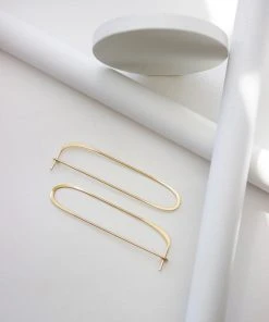 L.Greenwalt Jewelry Best Sellers Long Oval Hoop Earrings