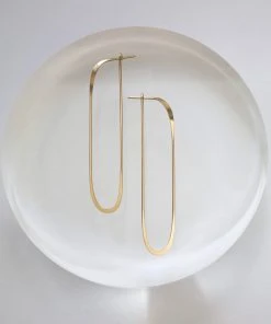 L.Greenwalt Jewelry Best Sellers Long Oval Hoop Earrings